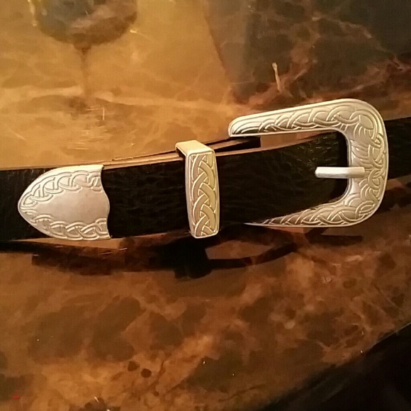 ONE LEFT! Double Buckle Belt Celtic Design - Picture 6 of 8